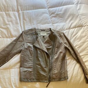 Lucky Brand Leather and Cotton Jacket